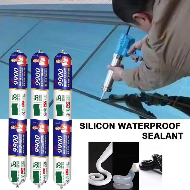 9900 Silicon Waterproof Sealant, Permanent Solution for Roof & Wall Cracks, Sealant Heat Resistant Caulking, Tear and Stretch Resistance Caulk & Seal Silicone sealant  (Black 750G) - Image 2